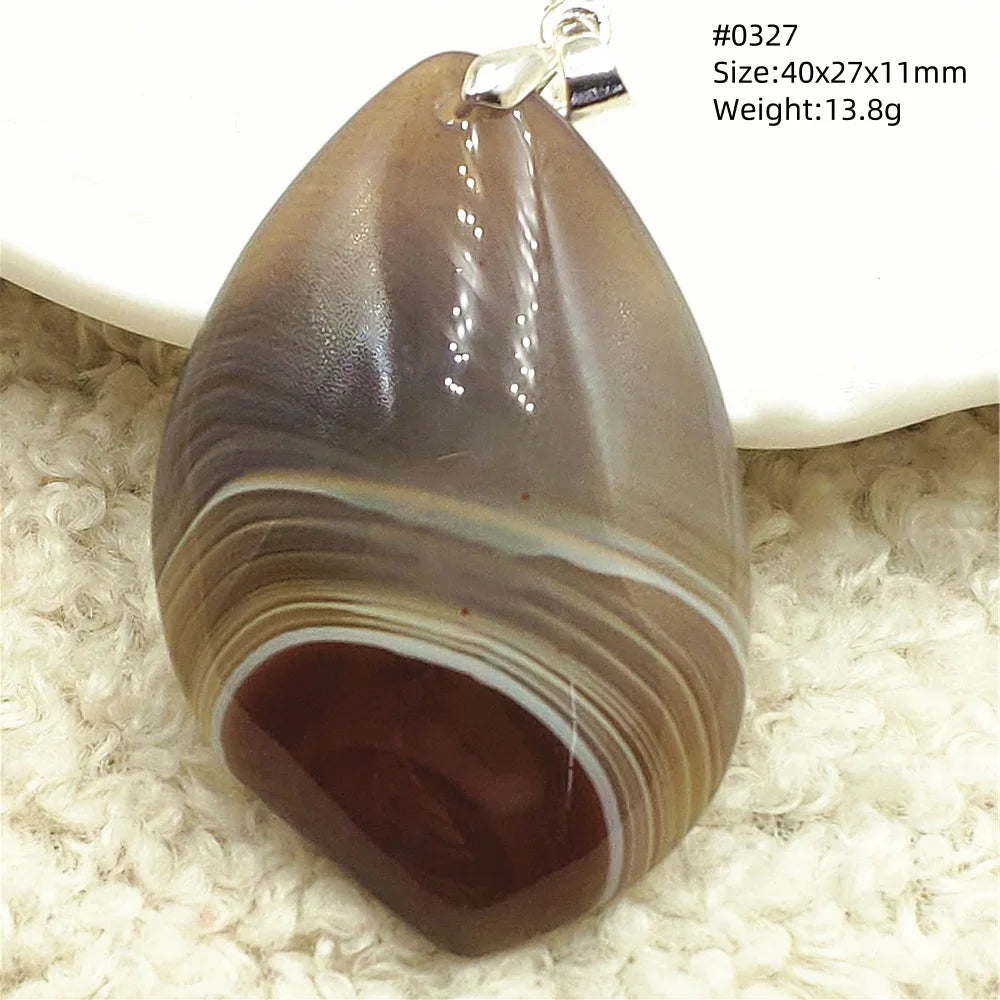 Grey Brown Agate Pendant-ToShay.org