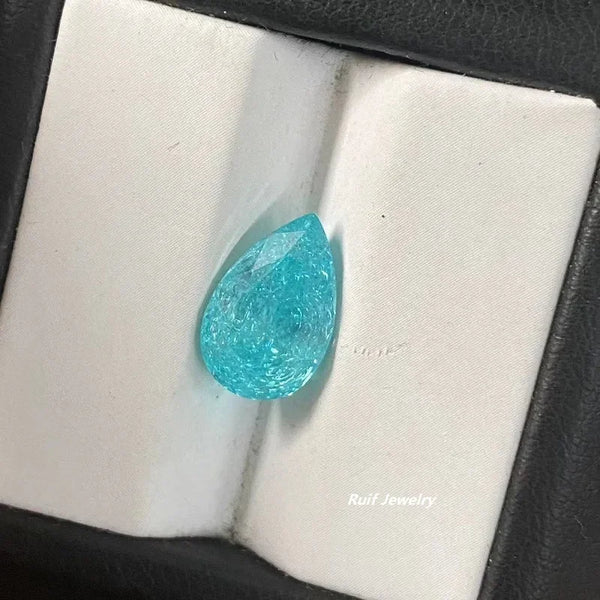 Blue Crushed Ice Teardrop Crystal-ToShay.org