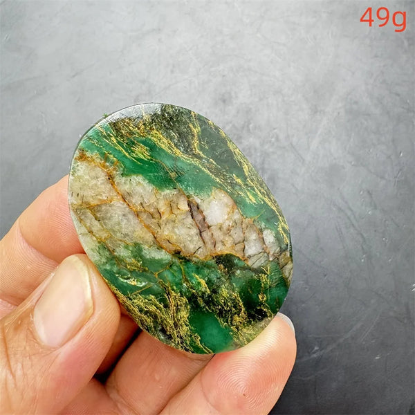 Green Verdite Palm Stone-ToShay.org