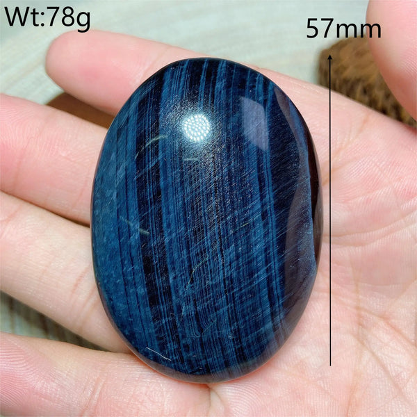 Blue Tiger Eye Palm Stone-ToShay.org