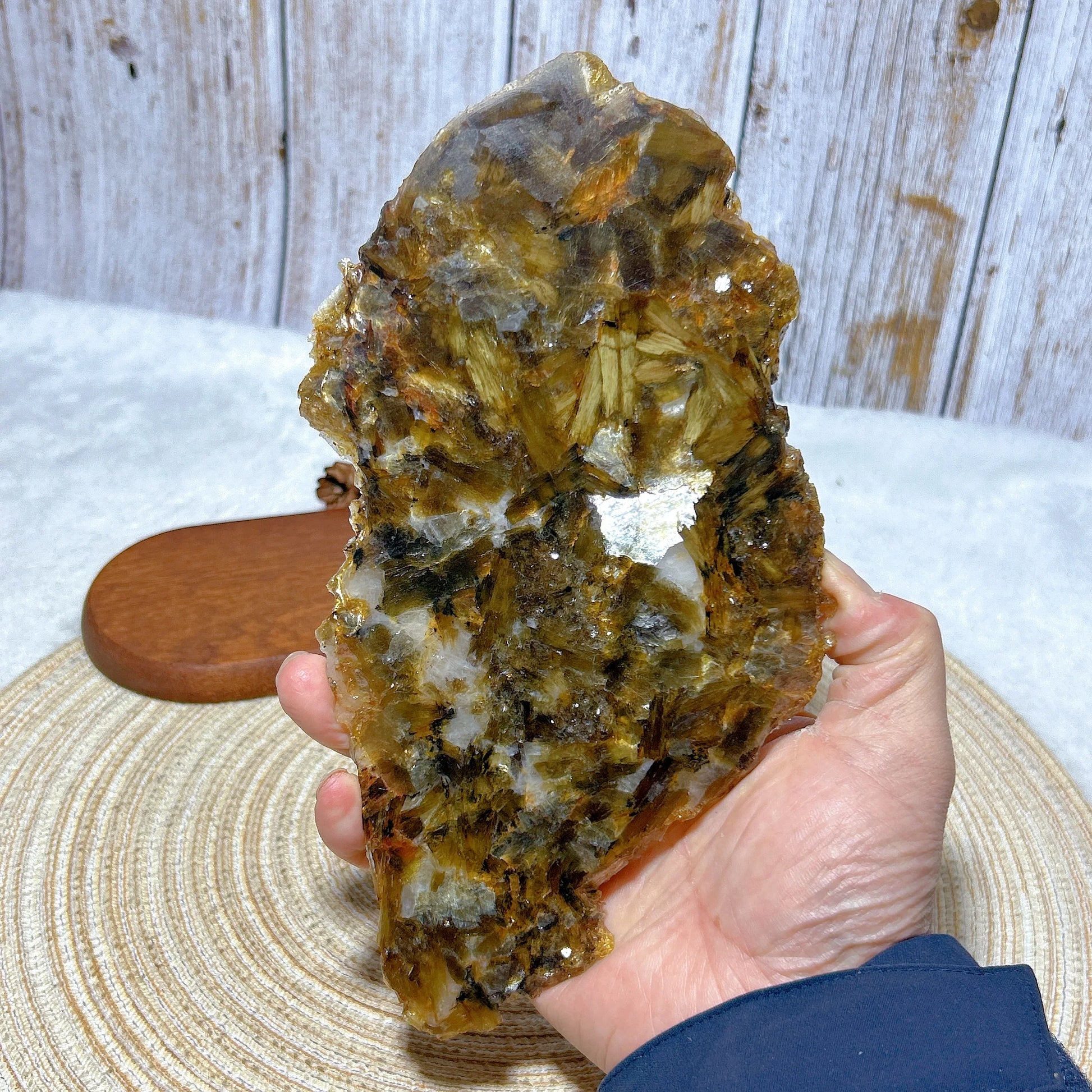 Gold Flash Phlogopite Mica Slab-ToShay.org