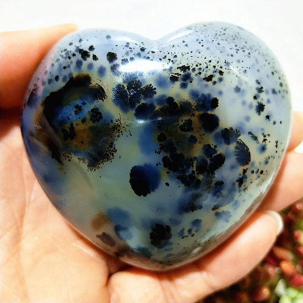 Yellow Moss Agate Heart-ToShay.org