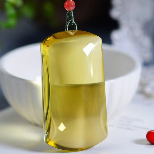 Yellow Citrine Quartz Pendant-ToShay.org