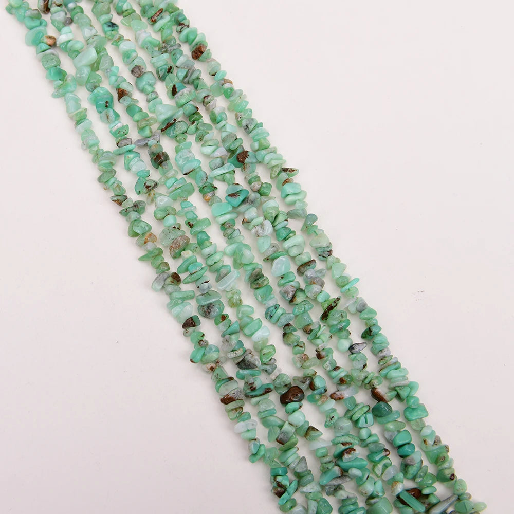 Green Chrysoprase Chip Beads-ToShay.org