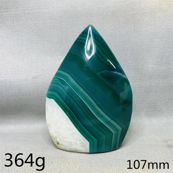 Green Cherry Blossom Agate Flame-ToShay.org