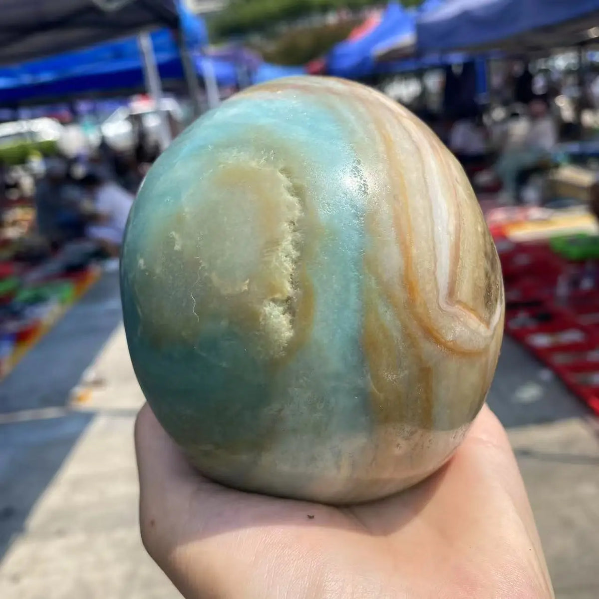 Natural Sky Blue Crystal Skull, Energy Gemstone, Spiritual Healing, Gift, Home Office Decoration, Demagnetization, Divination-ToShay.org