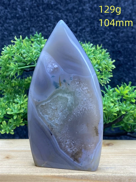 Blue Agate Geode Torch-ToShay.org