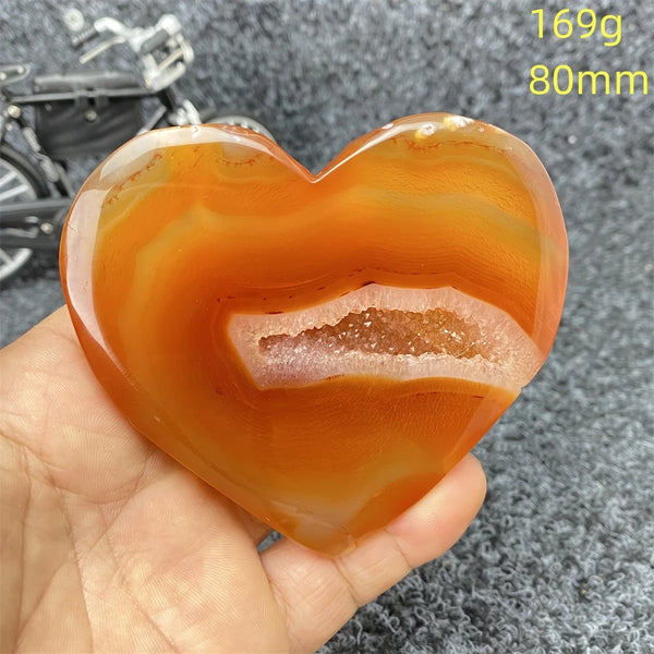 Red Agate Geode Heart-ToShay.org
