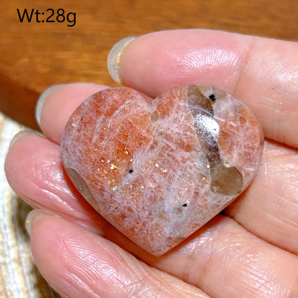 Orange Sunstone Heart-ToShay.org