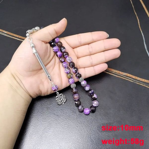 Purple Agate Prayer Beads-ToShay.org