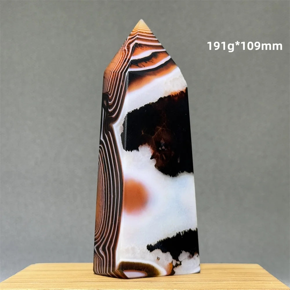 Orange Striped Agate Obelisk-ToShay.org