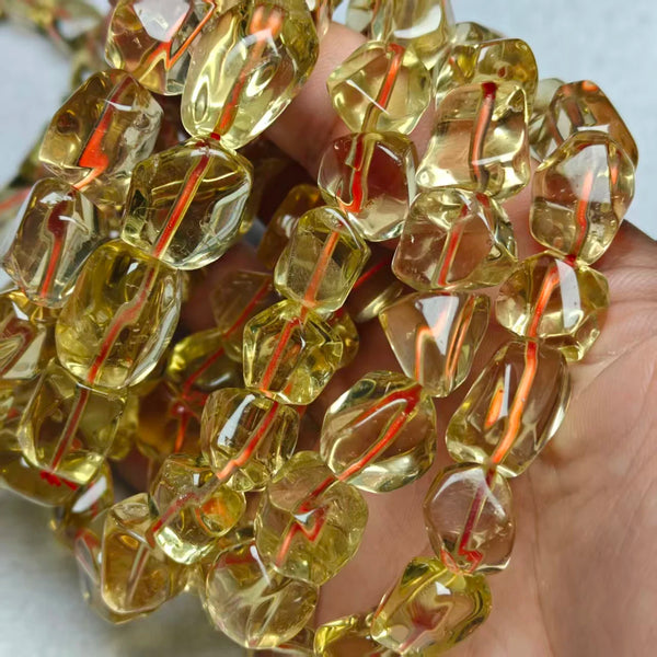 Yellow Citrine Bead Bracelet-ToShay.org