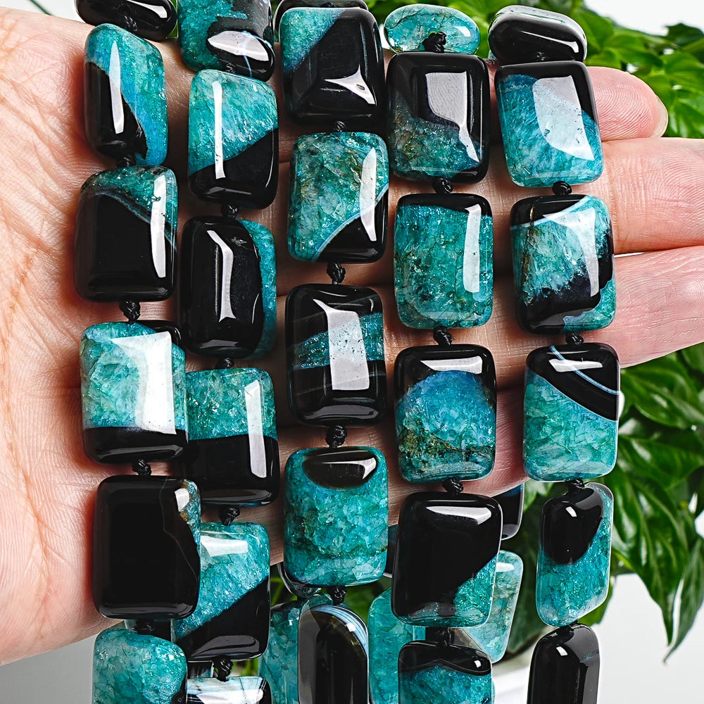 Green Agate Cube Beads-ToShay.org