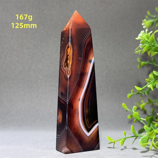Black Red Striped Agate Obelisk-ToShay.org