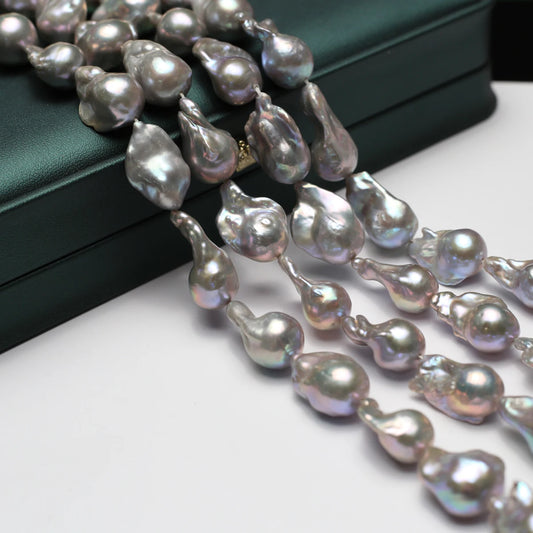 Grey Baroque Pearl Beads-ToShay.org