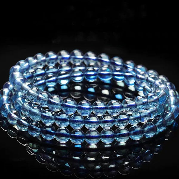 Blue Aquamarine Wrap Bracelet-ToShay.org