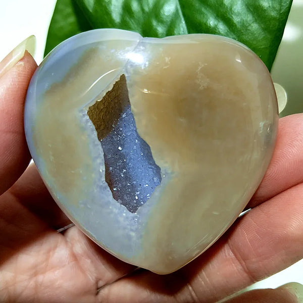 Grey Drusy Agate Heart-ToShay.org