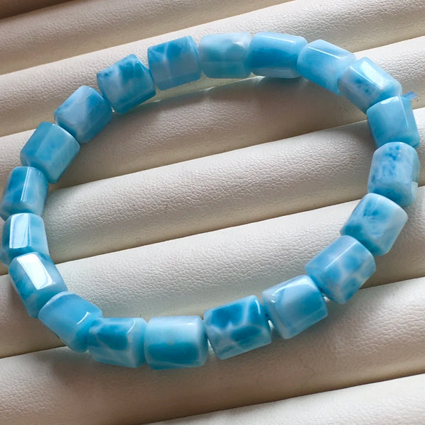 Blue Larimar Bead Bracelet-ToShay.org