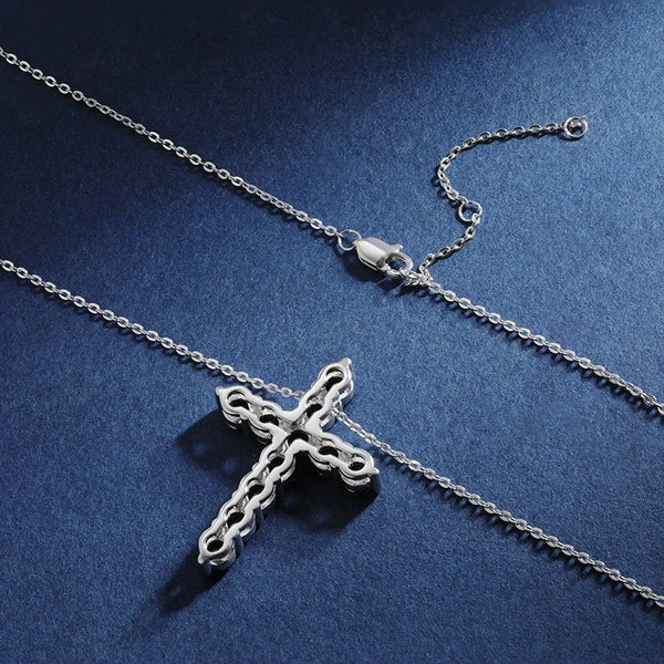 Silver Black Cross Necklace-ToShay.org