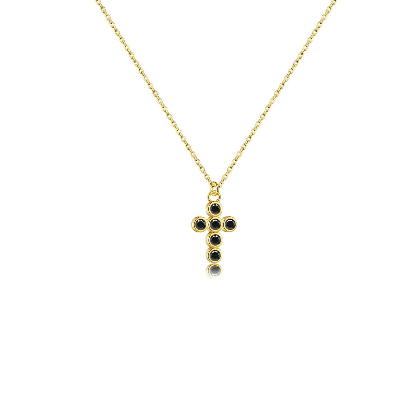 Gold Diamond Cross Necklace-ToShay.org
