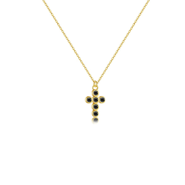 Gold Diamond Cross Necklace-ToShay.org