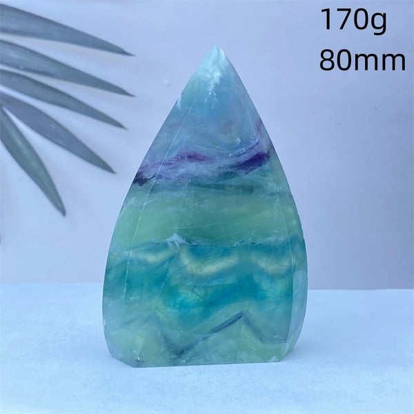 Green Feather Fluorite Torch-ToShay.org