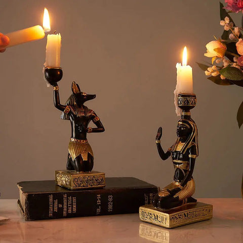 Egyptian Statue Candle Holders-ToShay.org