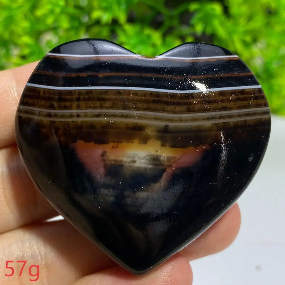 Black Agate Geode Heart-ToShay.org