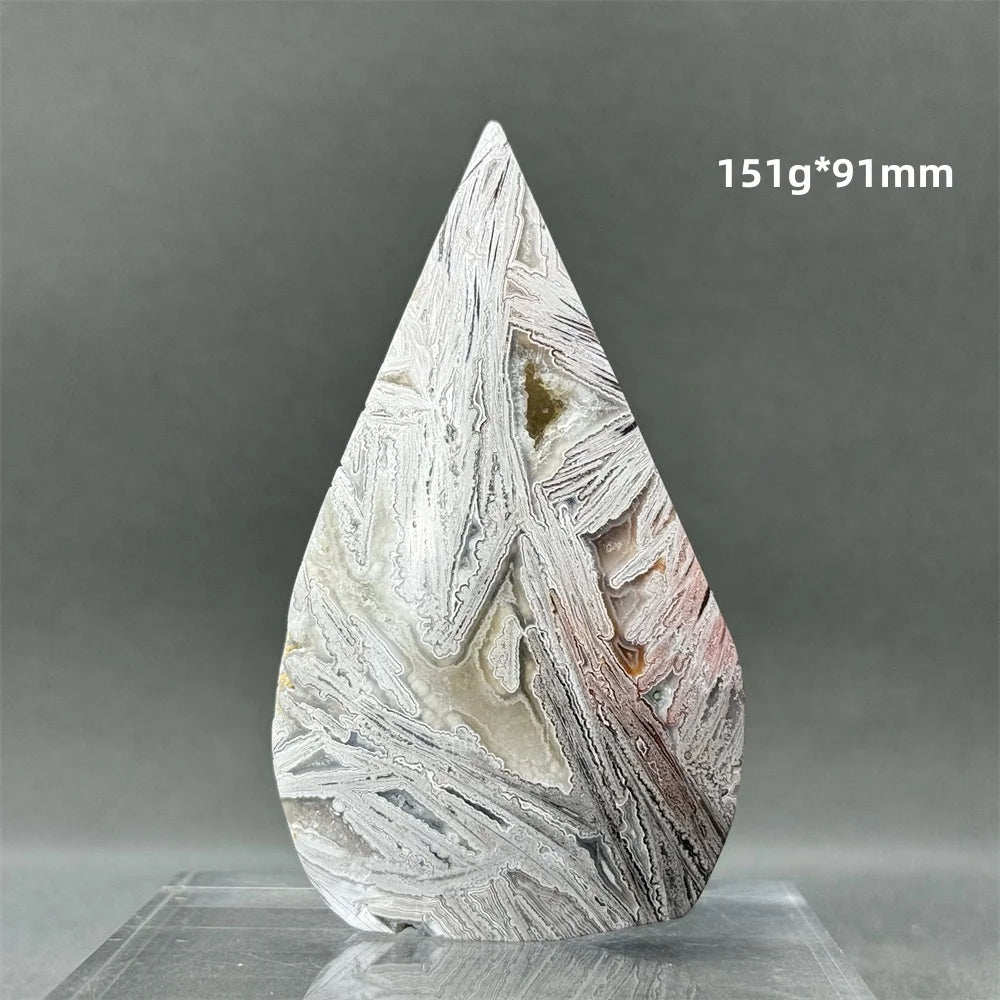 White Lace Agate Torch-ToShay.org