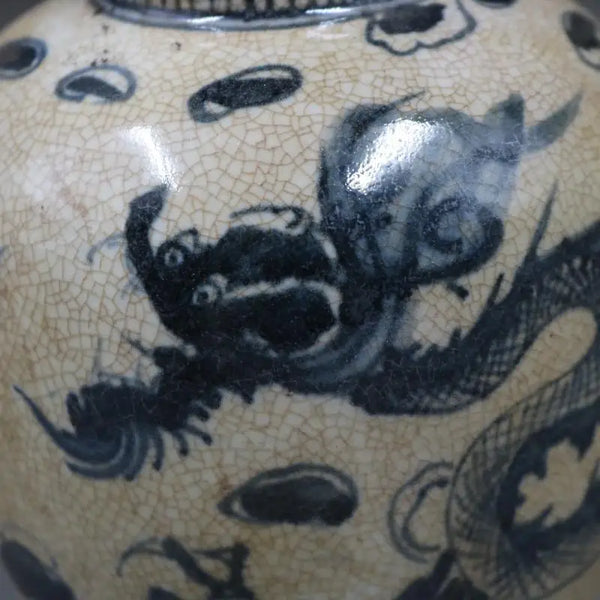 Blue White Dragon Vase-ToShay.org