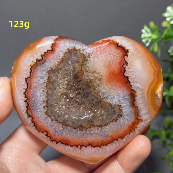Red Agate Geode Heart-ToShay.org