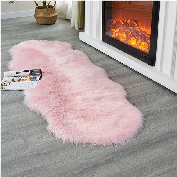White Faux Fur Rugs-ToShay.org