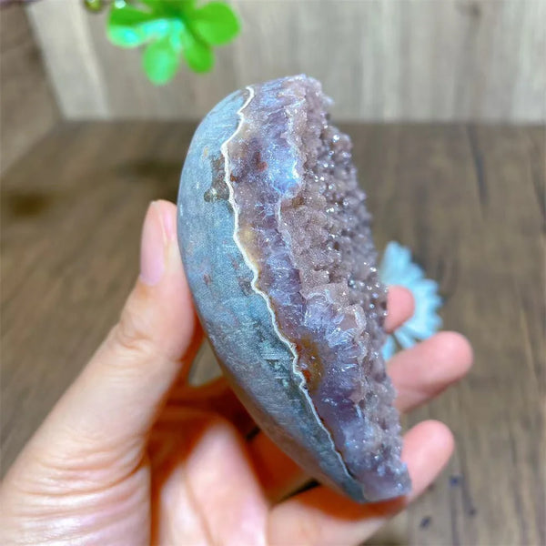 Pink Amethyst Cluster Heart-ToShay.org