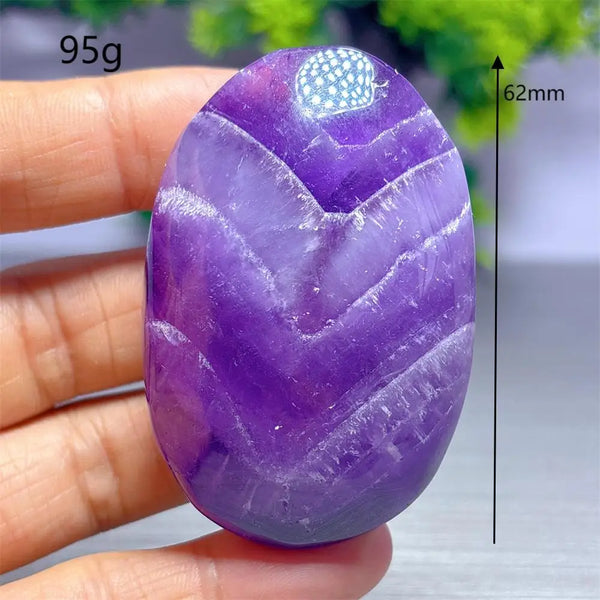 Purple Amethyst Palm Stone-ToShay.org