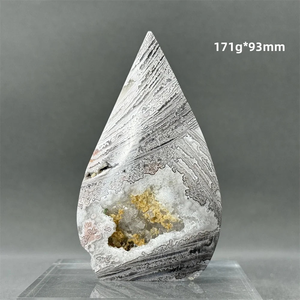 White Lace Agate Torch-ToShay.org