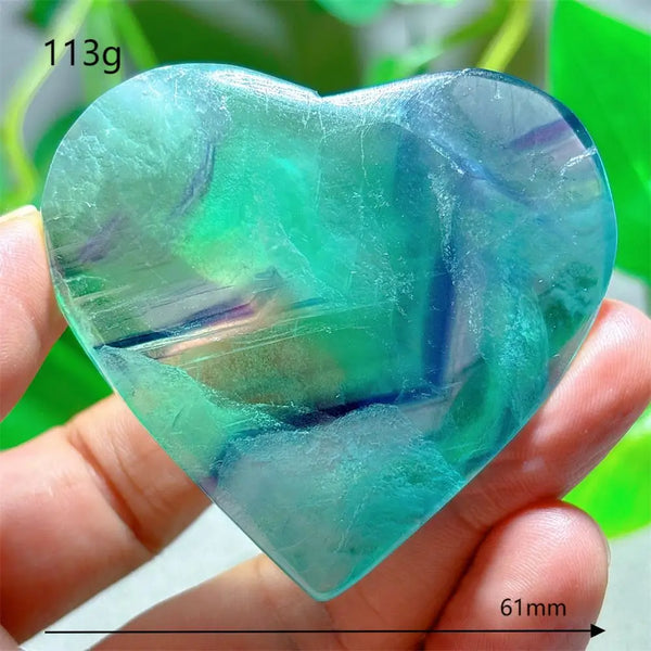 Rainbow Fluorite Heart-ToShay.org