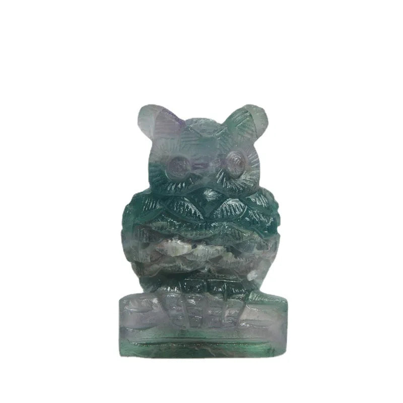 Rainbow Fluorite Owl-ToShay.org