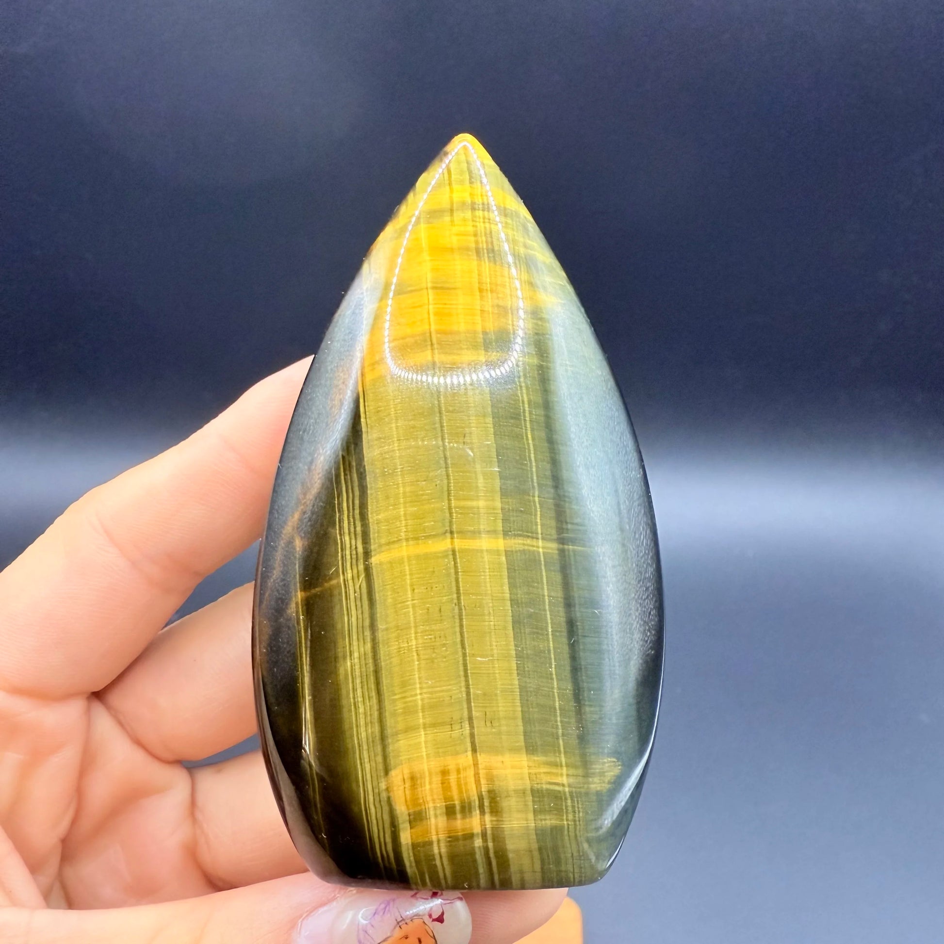 Blue Tiger Eye Stone Torch-ToShay.org