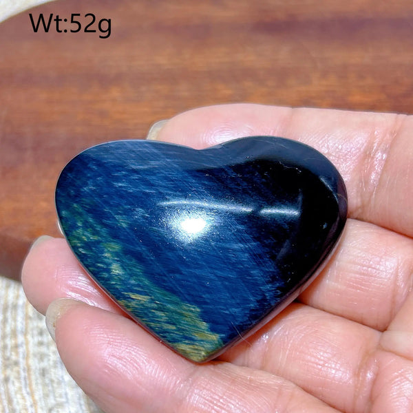 Blue Flash Tiger Eye Heart-ToShay.org