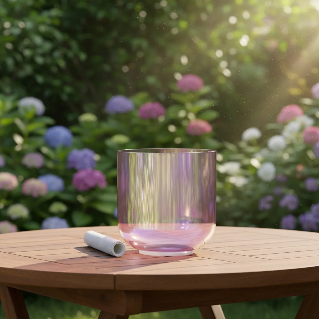 Pink Aura Crystal Singing Bowl-ToShay.org