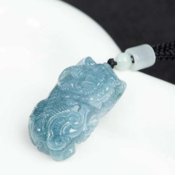 Blue Jade Pixiu Pendant-ToShay.org