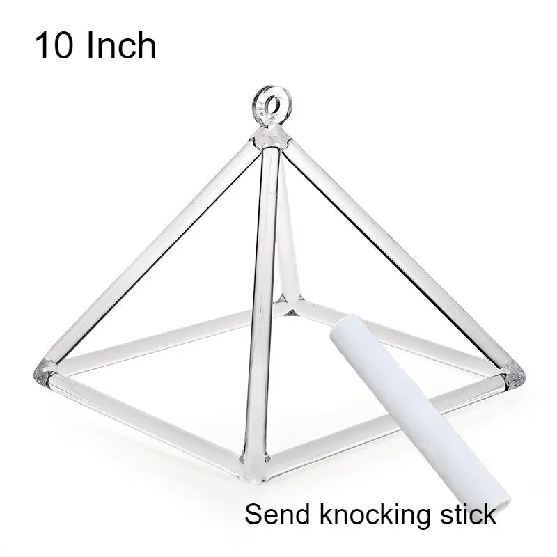 Clear Crystal Singing Pyramid-ToShay.org