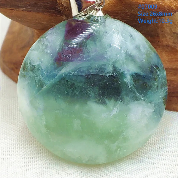 Green Feather Fluorite Pendant-ToShay.org
