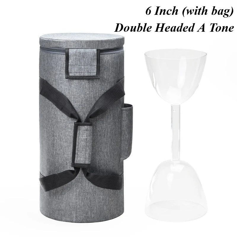 Clear Crystal Double Singing Bowl-ToShay.org