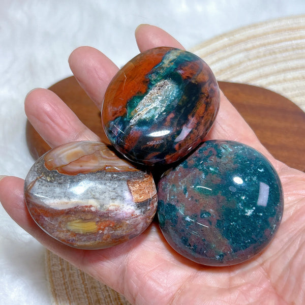 Ocean Jasper Palm Stone-ToShay.org