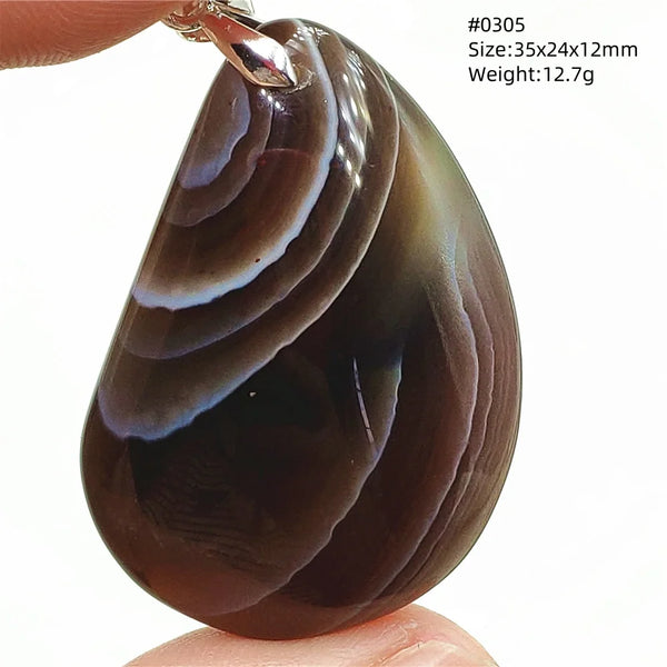 Grey Brown Agate Pendant-ToShay.org