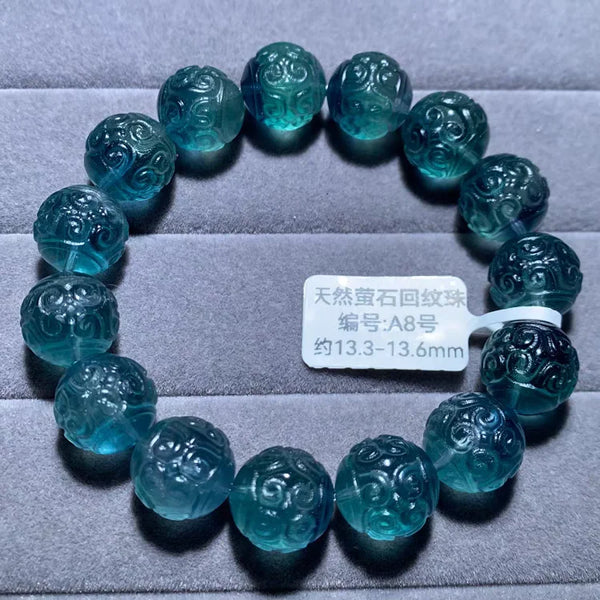 Blue Fluorite Carved Bracelet-ToShay.org