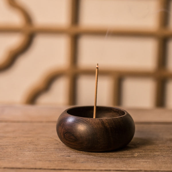 Wood Bowl Incense Stick Holder-ToShay.org