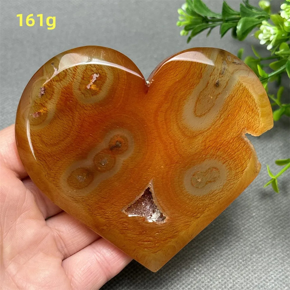 Red Agate Geode Heart-ToShay.org