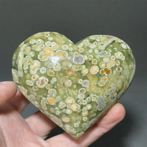 Green Rainforest Jasper Heart-ToShay.org